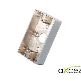 caja para botón axceze axpbox70114 dimensiones 114x70x25mm fabricada en aluminio montaje superficial