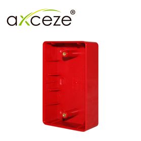 caja para boton  axceze  axpbox  material plastico  color rojo    medidas 115x70x30  uso en interiores  montaje superficial en 