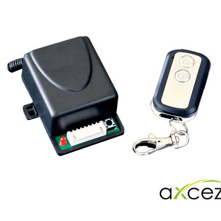 Receptor Inalambrico Con Control Remoto Axceze Axrec12 433.92mhz Con Salida De Sirena Para Avisos De Apertura Y Cierre Soporta H