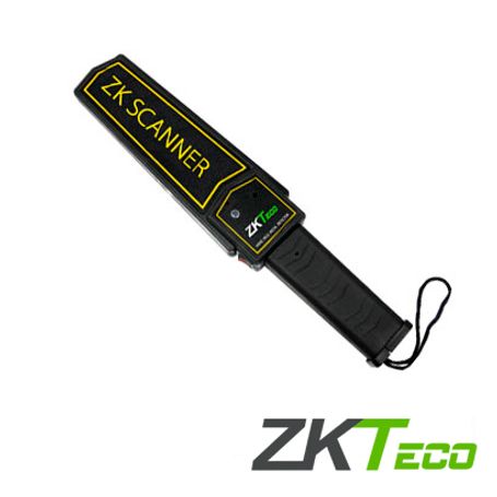 detector de metales manual zkteco zkd100s opera con bateria cuadrada de 9v función de alerta acústica o vibración