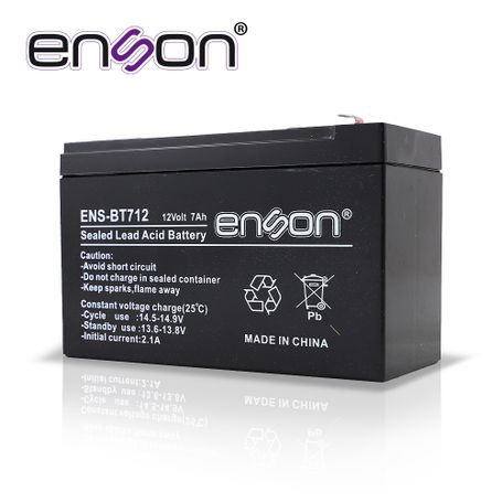 bateria de respaldo enson ensbt712 12vdc 7a base plomoacido para fuentes de poder y sistemas de respaldo