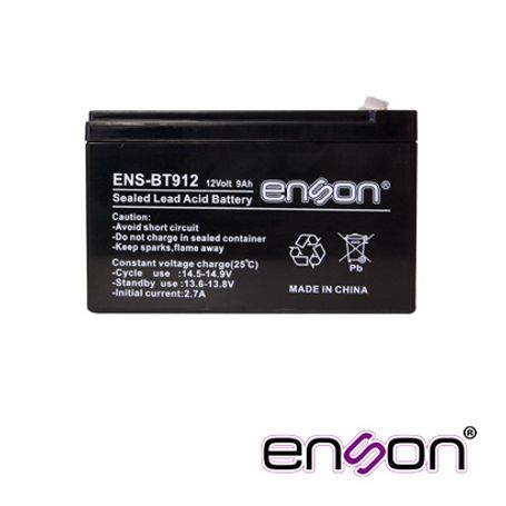 bateria de respaldo enson ensbt912 12vdc 9a base plomoacido para fuentes de poder y sistemas de respaldo