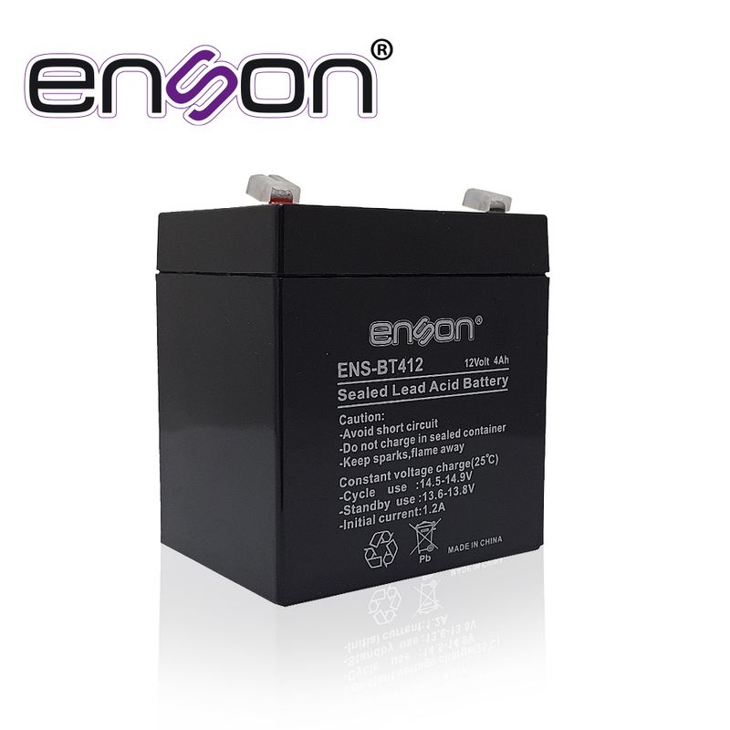 Bateria De Respaldo Enson Ensbt412 12vdc 4a Base Plomoacido Para Fuentes De Poder Y Sistemas De Respaldo