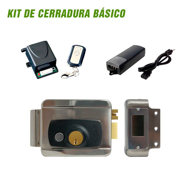 Kit De Cerradura  Axslock Control Remoto Axrec10 Y Fuente De Poder  Incluye Elementos Para Aperturar Una Puerta A Distancia 