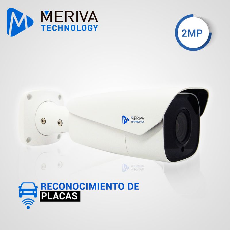 Cam Ip Lpr Bullet Meriva Technology Mapr200 / 2mp / 712mm Lente Motorizado / H.265 / 70m / Analitica Reconocimiento De Placas (n