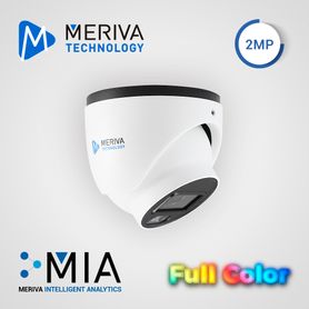 cam ip domo meriva technology mtdfc200f  2mp  serie full color  h265  28mm  30m led luz blanca  micrpofono embebido slot micro 