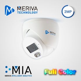 cam ip domo meriva technology mtdfc200fc1l  2mp  serie full color  h265  28mm  30m led luz blanca  mia  policarbonato  metal  i