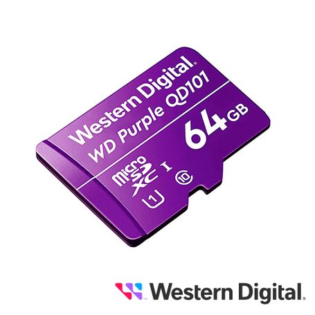 tarjeta memoria micro sdxc wd 64gb wdd064g1p0c optimizado para videovigilancia especial cámaras ip