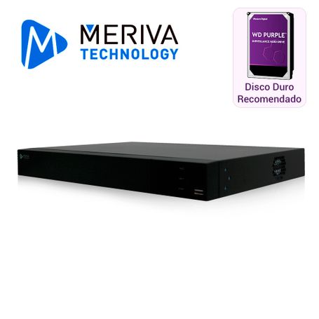 Dvr Meriva Technology Msdv8216 Hd H.265 24 Canales 8mp Penta Hibrido Hd / 16ch Bnc / 8ch Ip / Salida 1 Hdmi(4k)  1 Vga  1 Bnc Si