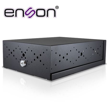 Gabinete De Seguridad Enson Lince13 Para Dvr Movil 380x270x115mm Con Ventilador Color Negro Compatible Con La Serie Mx1n Y Mm1n