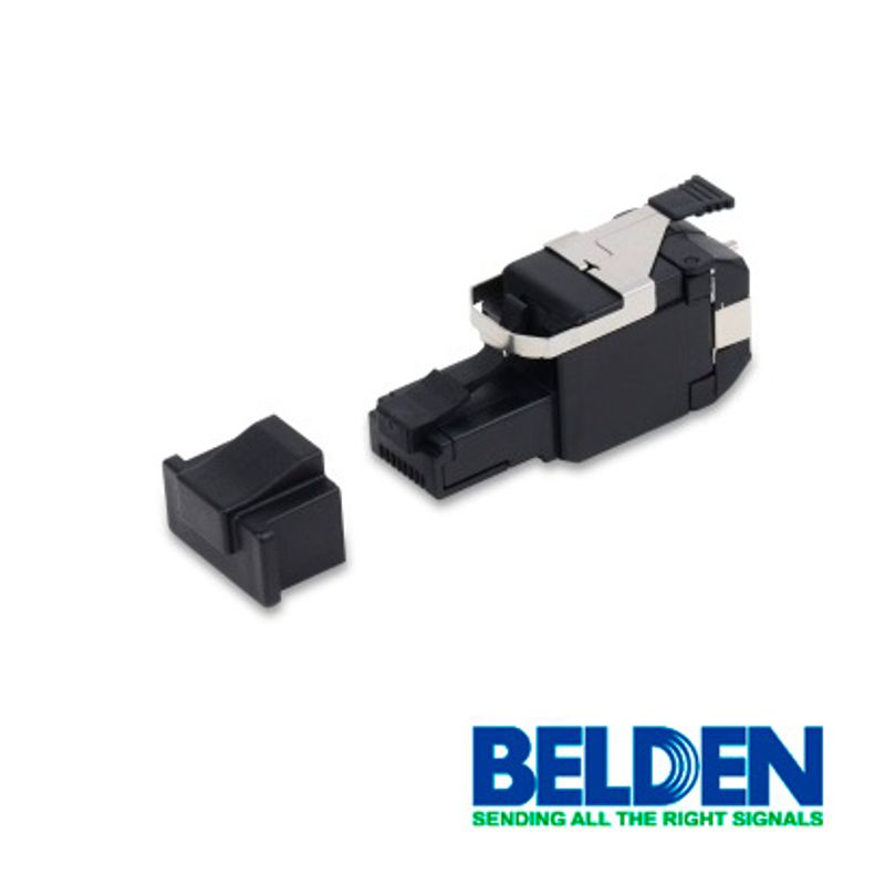 Conector Plug Belden Rvafpubks1 Rj45 10gx Cat 6a T568 A/b Negro