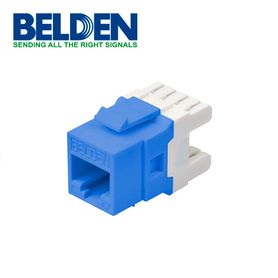 conector modular jack rj45 cat6 belden ax104193  estilo keyconnect azul compatible con faceplate ax102660ax102655ax102249 patch