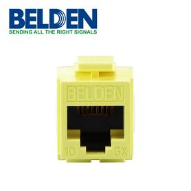 conector modular jack rj45 cat6a belden ax102286 estilo keyconnect amarillo claro compatible con faceplate ax102660ax102655ax10