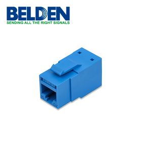 conector modular jack rj45 cat6a revconnect belden rvamjkubls1 estilo keyconnect azul compatible con faceplate ax102660ax102655