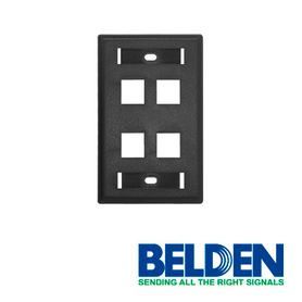 placa de pared faceplate belden ax104163 4 puertos compatible con jacks estilo keyconnect universal cat6a cat6 cat5e  conectore