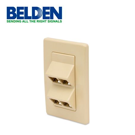 placa de pared a0405255 belden 1 puerto mdvo color gris