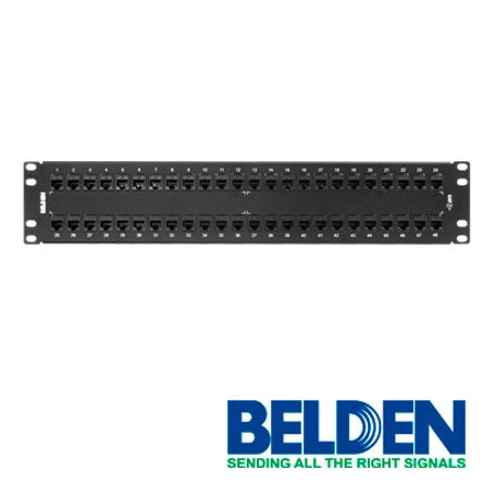 patch panel belden ax103255 cat6 48ptos 2u precargado