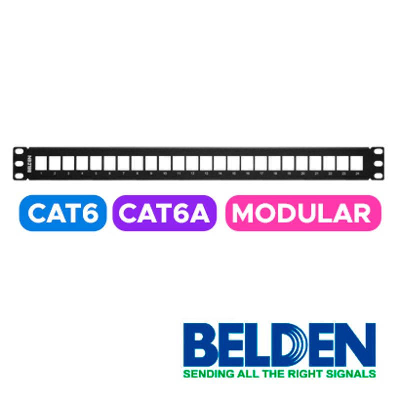 Patch Panel Modular Belden Ax103114 Cat6/6a 24espacios 1u