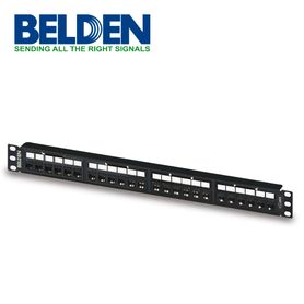 patch panel revconnect belden rv6ppf1u24bk cat6 24 puertos rj45 precargado color negro 1 unidad de rack herramienta compatible 