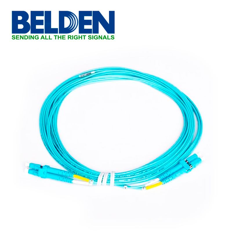 Jumper De Fibra Optica Belden Fp3ldld005m Forro Pvc Color Aqua Flamabilidad Ofnr Riser Tipo De Fibra Multimodo Om3 50/125 Micras