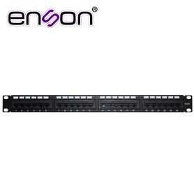 patch panel enson enspa24p6 1ur precargado cat6 24 puertos montaje en rack estandar 19 pulgadas