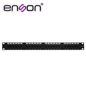 patch panel enson enspa24p5e 1ur precargado cat5e 24 puertos montaje en rack estandar 19