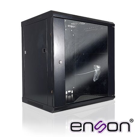 gabinete de pared enson ensrkgb12u 12ur puerta frontal de cristal templado con cerradura de seguridad ranura de ventilacion en 