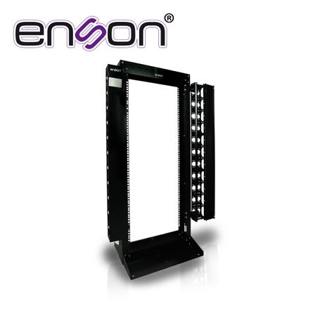 rack vertical enson ensrack25uo de 25ur dos postes organizador vertical incuido empotrable ideal para montaje de equipos de red