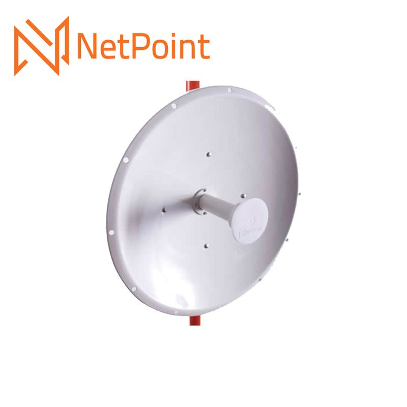 Antena Parabólica Direccional Netpoint Np1 30 Db 4.96.2 Ghz  De 60cm De Diámetro Ptp