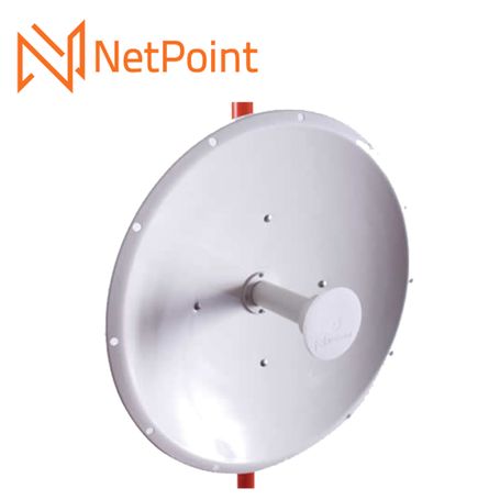 antena parabólica direccional netpoint np3 4962 ghz 37 db  120cm de diámetro ptp