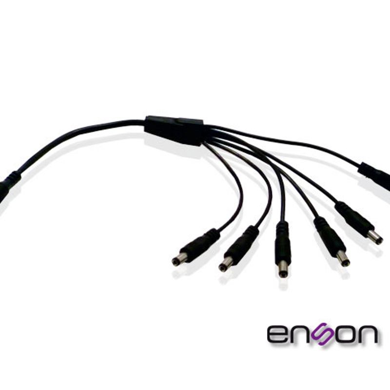 Distribuidor Tipo Pulpo Enson Ensdc16 De 1 A 6 Canales Ideal Para Alimentacion De Camaras De Cctv