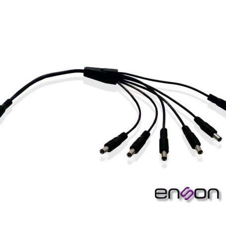 Distribuidor Tipo Pulpo Enson Ensdc16 De 1 A 6 Canales Ideal Para Alimentacion De Camaras De Cctv