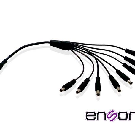 distribuidor tipo pulpo enson ensdc18 de 1 a 8 canales ideal para alimentacion de camaras de cctv