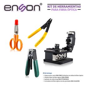 kit de herramienta para fibra optica enson ensfotoolskit incluye la herramienta necesaria para trabajar con fibra optica