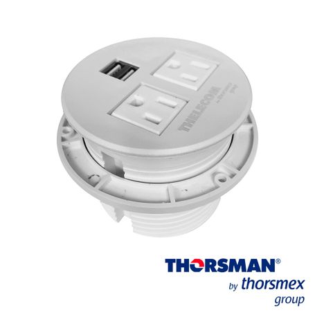 contacto empotrable thorsman 1100083504 
color blanco 2014caja con 1 pieza corriente máxima 15 a  1875 w  carga de usb  dc51 v