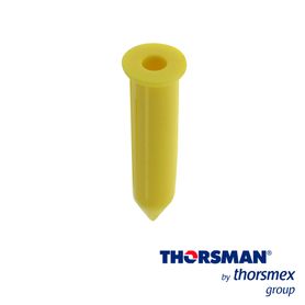 clavithor thorsman tcp1 120702100 taquete para fijar con clavo 332pulg x 1pulg color amarillo caja 100 pieza elaborado con poli