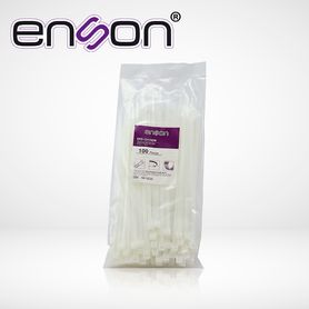 cincho de nylon enson ensch190w color natural de 48 x 190mm de longitud fuerza de tension de hasta 22 kgs