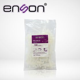 cincho de nylon etiquetable enson enschm100 25 x 100mm de longitud fuerza de tensión de hasta 8 kgs

