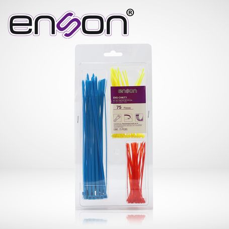 kit de cinchos de nylon de 75 piezas enschkit1 incluye cinchos de 100 120 y 200mm 


