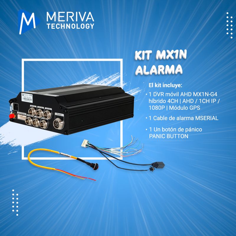 Kit Movil Meriva Technology 1x Mx1ng4 / 1x Panic Button / 1x Mserial / Compatible Con Ceiba2