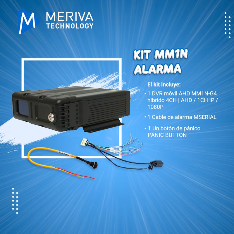 Kit Movil Meriva Technology 1x Mm1ng4 / 1x Panic Button / 1x Mserial / Compatible Con Ceiba2