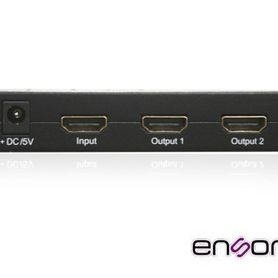 distribuidor hdmi enson enshdmi12 con una entrada y dos salidas hdmi para distribuir el video de un dispositivo laptop grabador