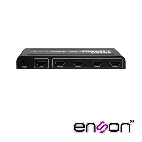 distribuidor hdmi enson enshdmi14 con una entrada y cuatro salidas hdmi para distribuir el video de un dispositivo laptop graba