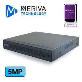 nvr 4ch ip 5mp meriva technology mnvr16444p 4 puertos poe  onvif  salida 1hdmi  1vga simultaneas  hasta 8tb dd  p2p  h265   48v