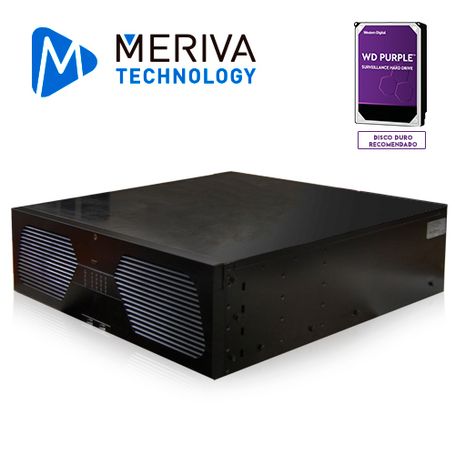 Nvr H.265 128 Canales Ip 8mp Meriva Technology Mnvr16128r / Onvif / Salida 2 Hdmi 4k  Vga Simultanea / P2p Cloud / So. N9000 / 1