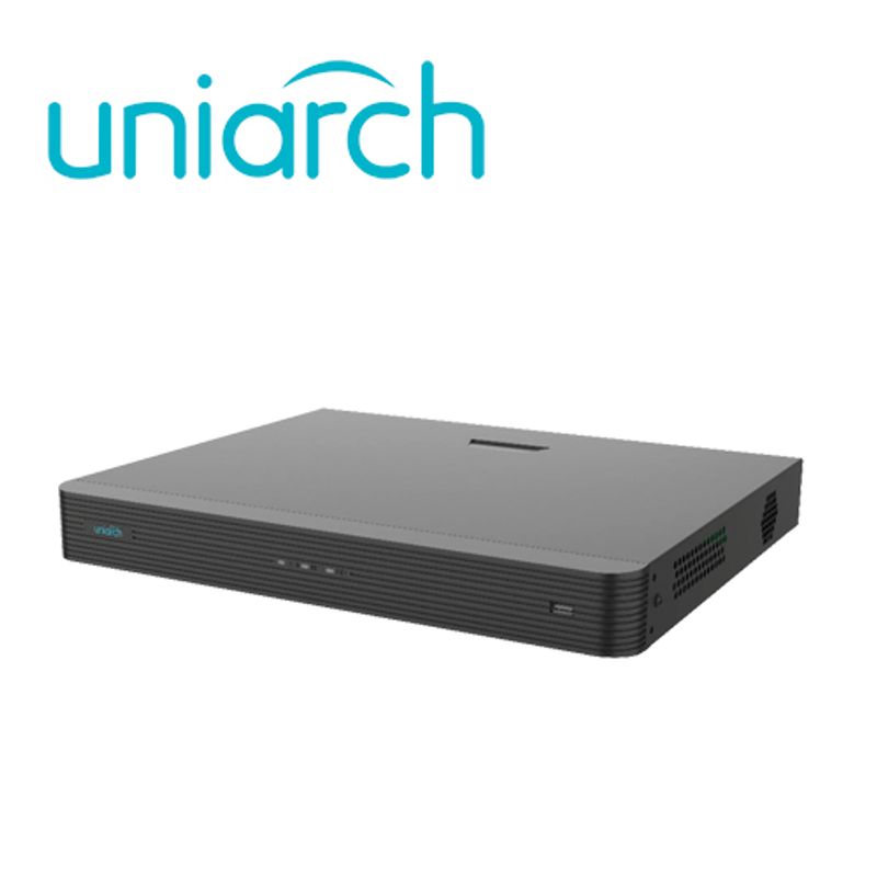 Nvr 16ch Y 16 Poe Nvr216s2p16 Uniarch By Unv Capacidad 2 Discos Duros Hasta 20tb Total / 1 Salida Hdmi 1080p Y 1 Salida Vga Simu