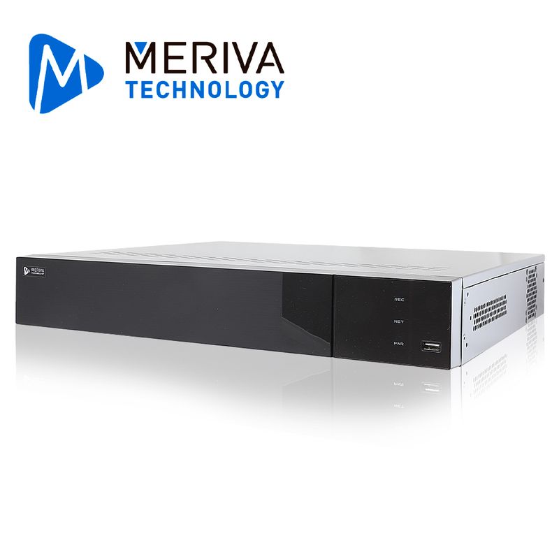 Nvr Face Recognition / Video Intelligent / H.265 32 Canales 16 Poe 8mp 4dd / Hdmi 4k  Vga / Onvif / Meriva Technology Main3216 /