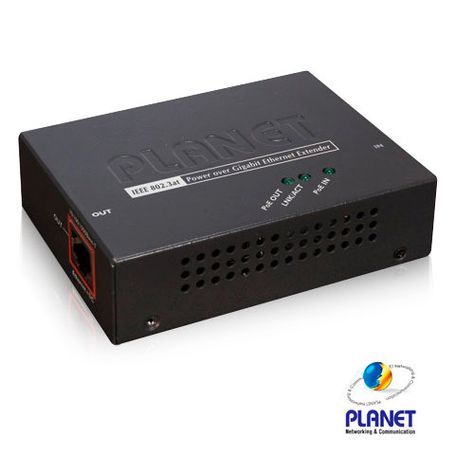 Extensor Hpoe Planet Poee201/ 1 Puerto Entrada Rj45 10/100/1000 Mbps Alimentacion Poe Af/at/ 1 Puerto Salida Rj45 10/100/1000 Mb