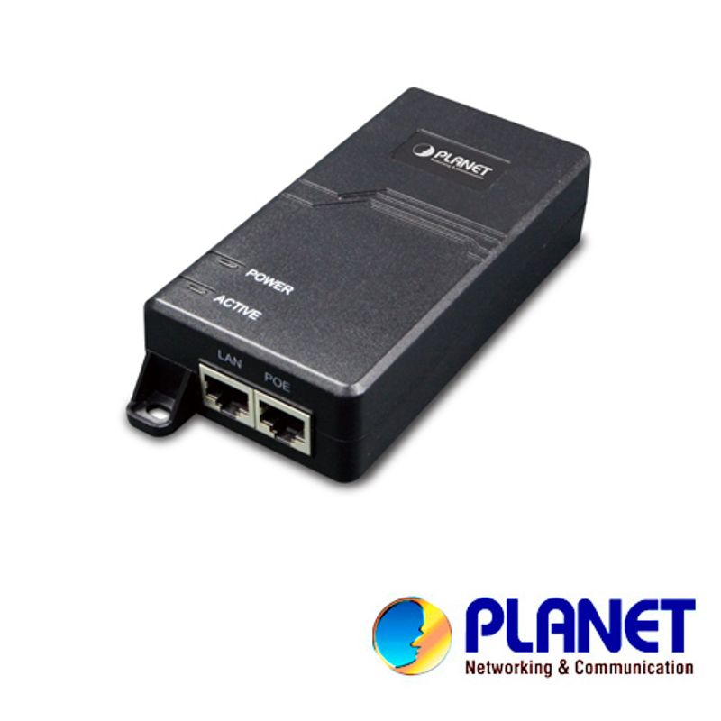 Inyector Poe Planet Poe163 /  1 Puerto Rj45  Datos Velocidad De Transmision 10/100/1000 Mbps / 1 Puerto Rj45  Velocidad De Trans