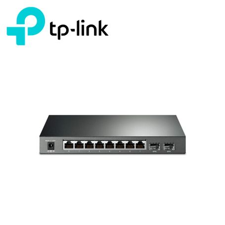 Switch Administrable Tplink Tlsg2210p Cuenta Con 8 Puertos Rj45 Poe Af 10/100/1000 Mbps 2 Puertos Fibra Optica Sfp (vacio) Gigab